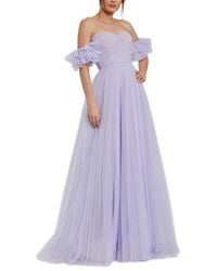Mac Duggal - Off-Shoulder Tulle A-Line Gown - Lyst