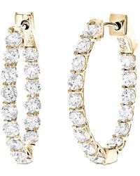 Amairah - 14K 3.00 Ct. Tw. Lab-Grown Diamond Hoop Earrings - Lyst