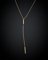 Italian Gold - 14k Tube Adjustable Necklace - Lyst
