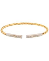 Meshmerise - 18k Rose Gold Vermeil 0.12 Ct. Tw. Diamond Mesh Bangle - Lyst