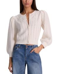 Alice + Olivia - Doris Puff Sleeve Wool-Blend Cardigan - Lyst