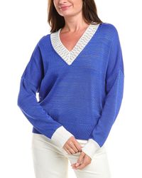 Karl Lagerfeld - Embellished V-Neck Sweater - Lyst