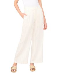Vince Camuto - Pleat Front Linen-Blend Pant - Lyst