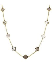 Italian Gold - 14k Clover Layer Necklace - Lyst