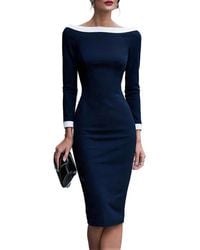 Tedora - Long Sleeve Midi Dress - Lyst
