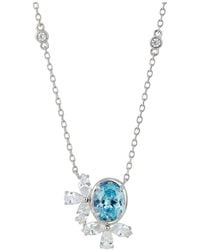 Savvy Cie - Cz Cluster Necklace - Lyst