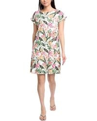 Jones New York - Linen-Blend Swing Dress - Lyst