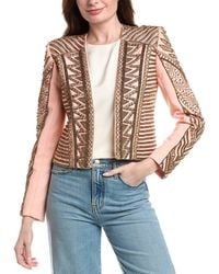 L'Agence - Blossom Geo Embellished Jacket - Lyst