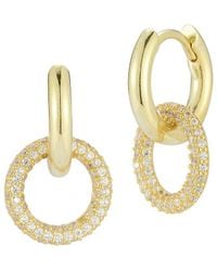 Sphera Milano - 14k Over Silver Cz Drop Earrings - Lyst