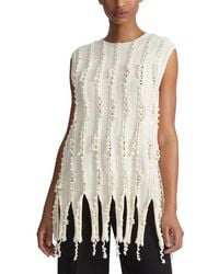 Lafayette 148 New York - Hand Crochet Trim Wool-blend Tunic - Lyst