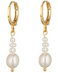 Eye Candy LA - Pearl Elizabeth Shell Drop Earrings - Lyst