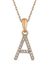 Sabrina Designs - 14k Diamond A-z Initial Necklace (a-z) - Lyst