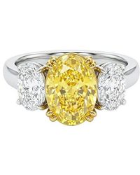 Lab Grown Diamonds - 14K 6.00 Ct. Tw. Lab-Grown Diamond 3 Stone Engagement Ring - Lyst