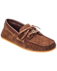 Gucci - Gg Logo Suede Loafer - Lyst