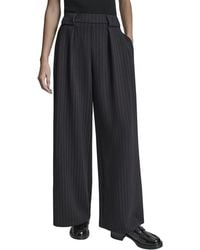 DKNY - Straight Leg Pleated Pinstripe Pant - Lyst