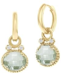 Reiss - 14K 5.10 Ct. Tw. Diamond & Amethyst Earrings - Lyst