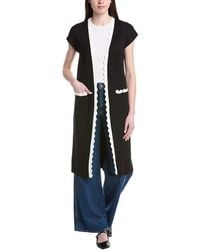 Tahari - Extended Sleeve Long Vest - Lyst