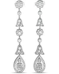 Graff - Platinum 3.00 Ct. Tw. Diamond Tulip Chandelier Earrings (Authentic Pre- Owned) - Lyst