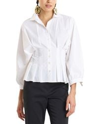 Natori - Techno Poplin Pleated Shirt - Lyst