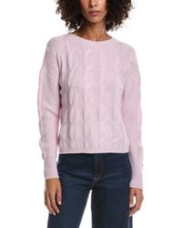Forte - Crop Cable Wool & Cashmere-Blend Sweater - Lyst