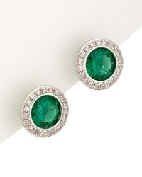 Diana M. Jewels Fine Jewelry 14k 1.27 Ct. Tw. Diamond & Emerald Studs - Green