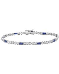 Rina Limor - 14k 2.61 Ct. Tw. Diamond & Sapphire Tennis Bracelet - Lyst