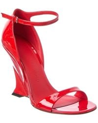 Ferragamo - Vidette Patent Wedge Sandal - Lyst