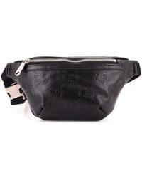 Gucci - Gg Embossed Perforated Leather Belt Bag Small (Authentic Pre- Loved) - Lyst
