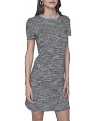 KARL LAGERFELD - Knit Tweed Dress - Lyst