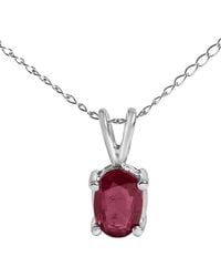 Haus of Brilliance - Colorful Gemstones 14K 0.60 Ct. Tw. Ruby Pendant Necklace - Lyst
