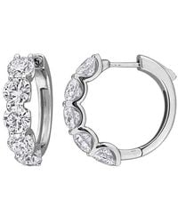 Lab Grown Diamonds - Created Forever 14K 5.00 Ct. Tw. Lab-Grown Diamond Hoop Earrings - Lyst