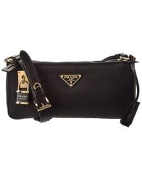 Prada - Small Re-Nylon & Leather Shoulder Bag - Lyst