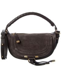 Chloé - Marcie Mini Suede & Leather Shoulder Bag - Lyst
