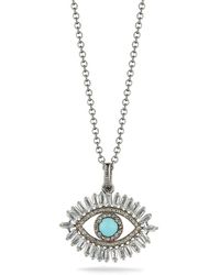 Banji Jewelry - Silver 3.00 Ct. Tw. Diamond & Gemstone Necklace - Lyst