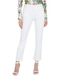 L'Agence - Tati Blanc Coated Bootcut Jean - Lyst