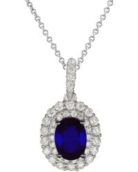 Diana M. Jewels Fine Jewelry 1.41 Ct. Tw. Diamond & Sapphire Necklace - Blue