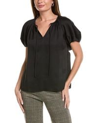 Lafayette 148 New York - Pleated Neck Blouse - Lyst