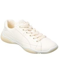 Prada - Logo Leather Sneaker - Lyst