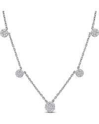 Rina Limor - 14K 0.38 Ct. Tw. Diamond Station Necklace - Lyst