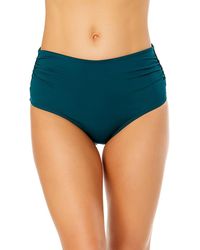 Anne Cole - Hi Waist Shirred Bottom - Lyst