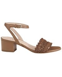 Agl Attilio Giusti Leombruni - Lala Sandal Straw Leather Sandal - Lyst