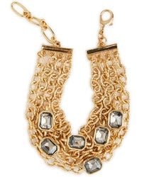 Saachi - Crystal Cascade Chain Bracelet - Lyst