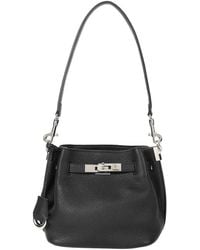 Tiffany & Fred Paris - Pebbled Mini Leather Bucket Bag - Lyst