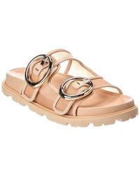 Stuart Weitzman - Benni Mesh & Leather Sport Slide - Lyst