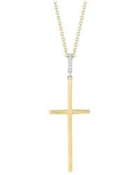 Reiss - 14K 0.05 Ct. Tw. Diamond Jerusalem Cross Necklace - Lyst