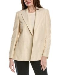 Lafayette 148 New York - Peak Lapel Linen-Blend Blazer - Lyst