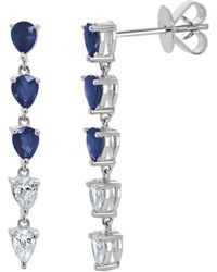 Sabrina Designs - 14k 1.53 Ct. Tw. Diamond & Sapphire Dangle Earrings - Lyst