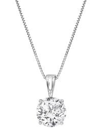 Lab Grown Diamonds - 14k 0.50 Ct. Tw. Lab Grown Diamond Solitaire Pendant - Lyst