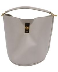 Celine - White Leather Teen Bucket 16 Bag (authentic Pre-loved) - Lyst