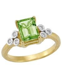 Reiss - 14K 1.59 Ct. Tw. Diamond & Peridot Cocktail Ring - Lyst